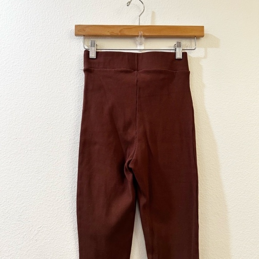 Naked Wardrobe Women's Snatched & Slit High Waist Leggings Size S Chocolate - Picture 7 of 9